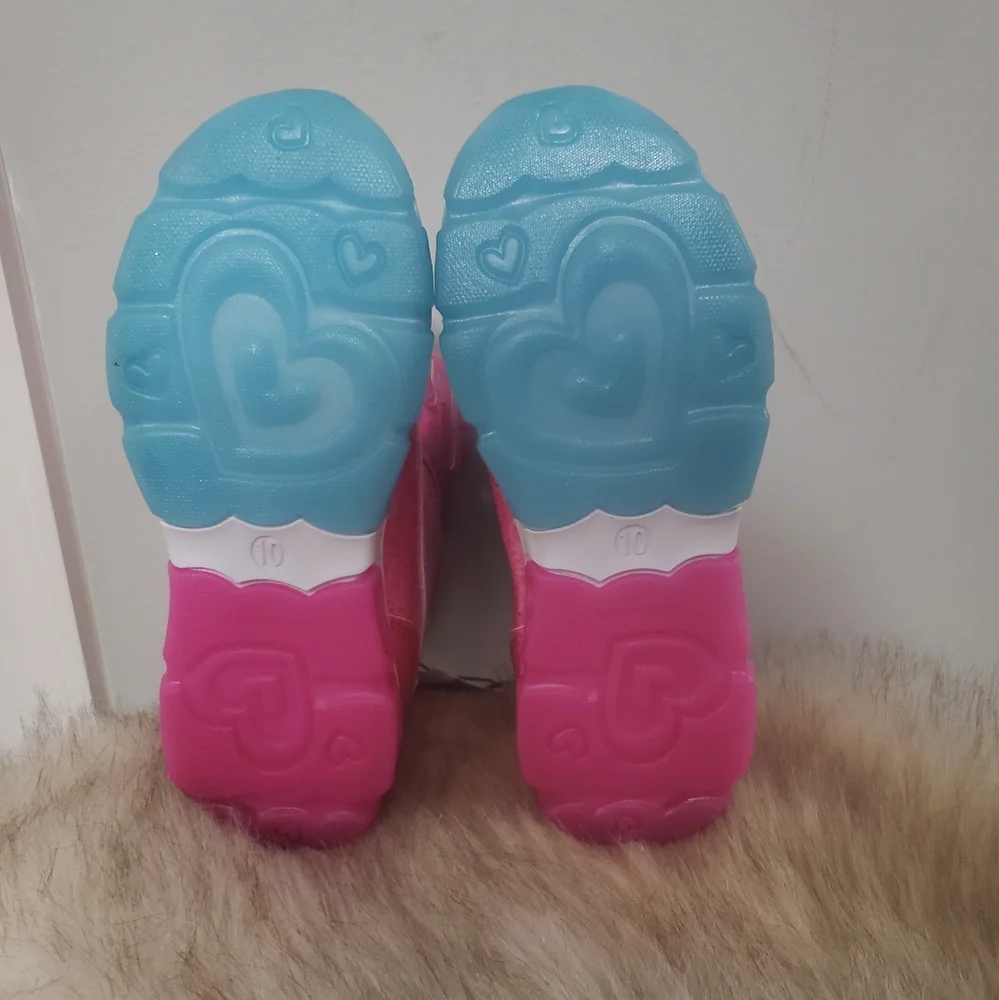 Kids Pink & Blue Light-Up Winter Boots